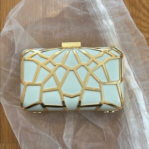 Gold and Seafoam Clutch